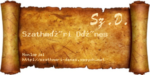 Szathmári Dénes névjegykártya